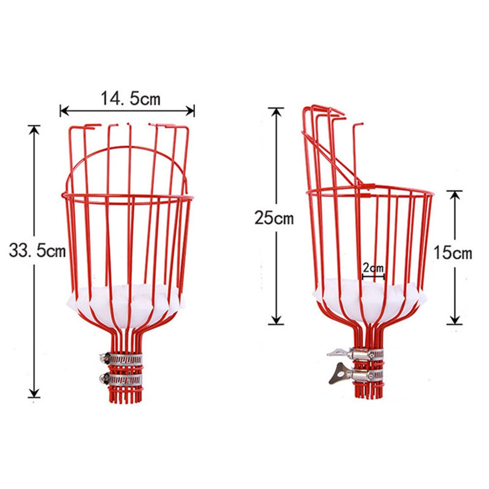 Iron Wire Fruit Picker Detachable Deep Basket Peach Pear Catcher Garden Fruit Picking Tool