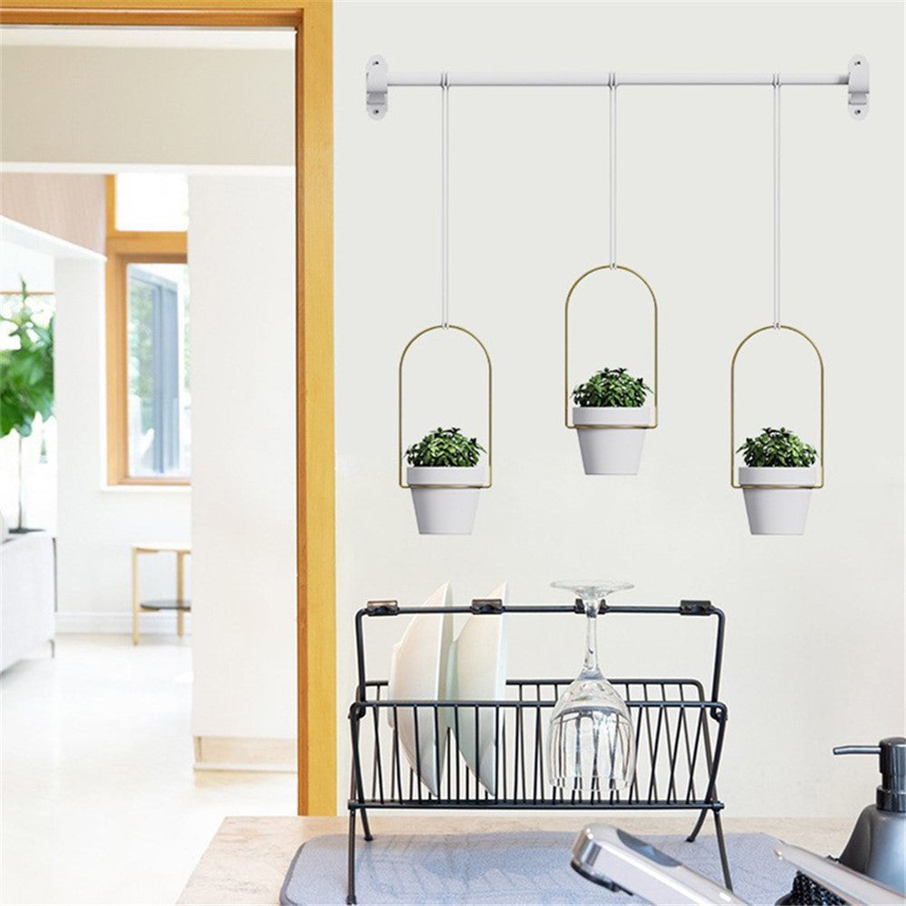 001- ZJ-SS01 Hanging Planters 3-in-1 Indoor Plant Flower Pot Holder