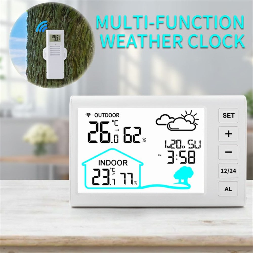 TS-FT006 Indoor / Outdoor Temperature Humidity Monitor Wireless Weather Station Alarm Clock (CE / ROHS Certified)