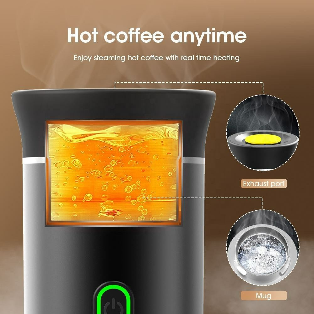Tragbare Kaffeemaschine: Selbstheizend, Elektrisch, Espresso für unterwegs (Kaffee & Kapseln)