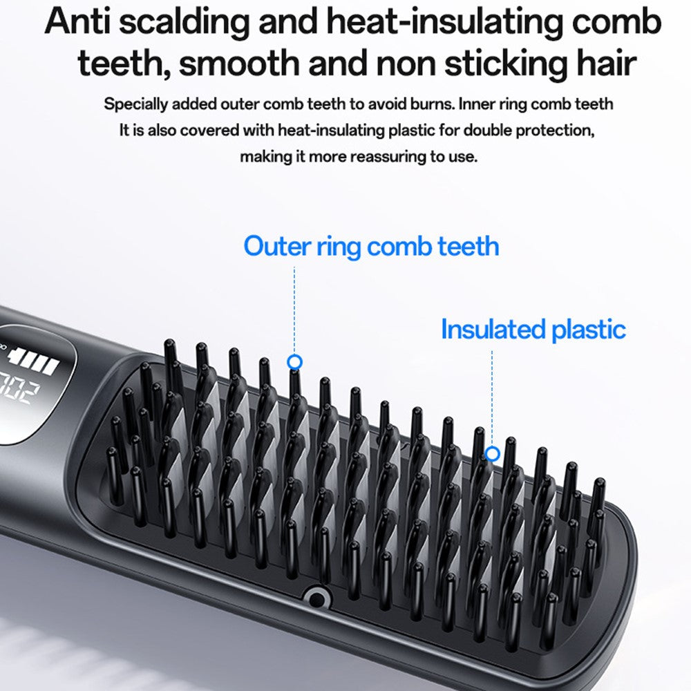 YESIDO MG23 Kabelloser Haarstrecker-Glätter 2in1 Styling-Tool mit 3 Temperaturstufen & Digital Display