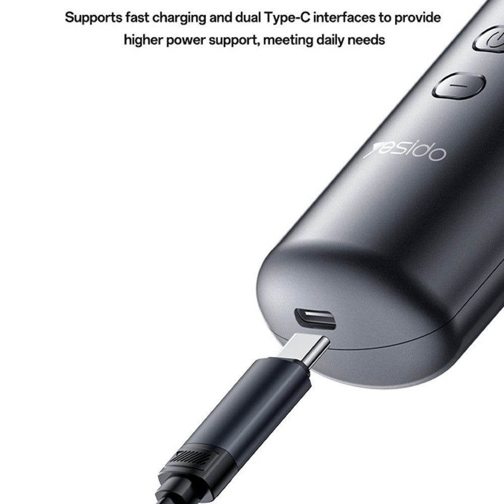 YESIDO MG23 Kabelloser Haarstrecker-Glätter 2in1 Styling-Tool mit 3 Temperaturstufen & Digital Display