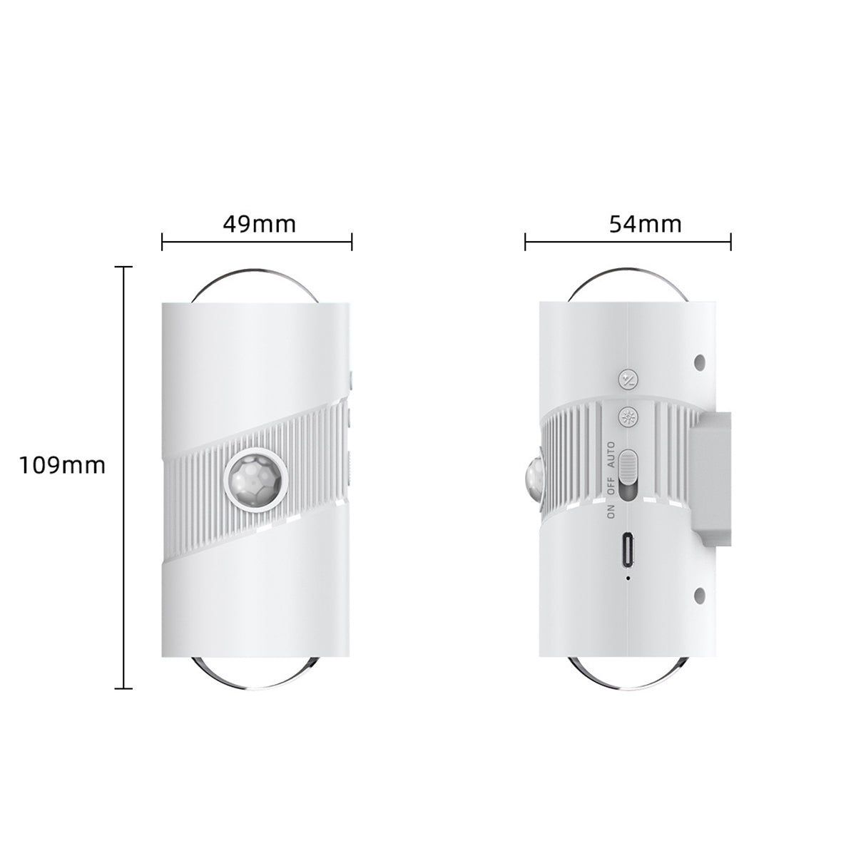YSJ-008A 1Pc RGB Night Light Smart Motion Sensor 4-level Brightness Magnetic Wall Light for Hallway