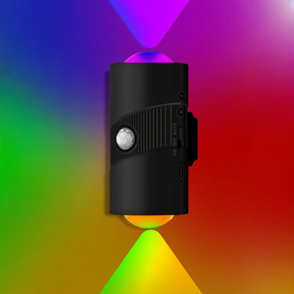 YSJ-008A 1Pc RGB Night Light Smart Motion Sensor 4-level Brightness Magnetic Wall Light for Hallway