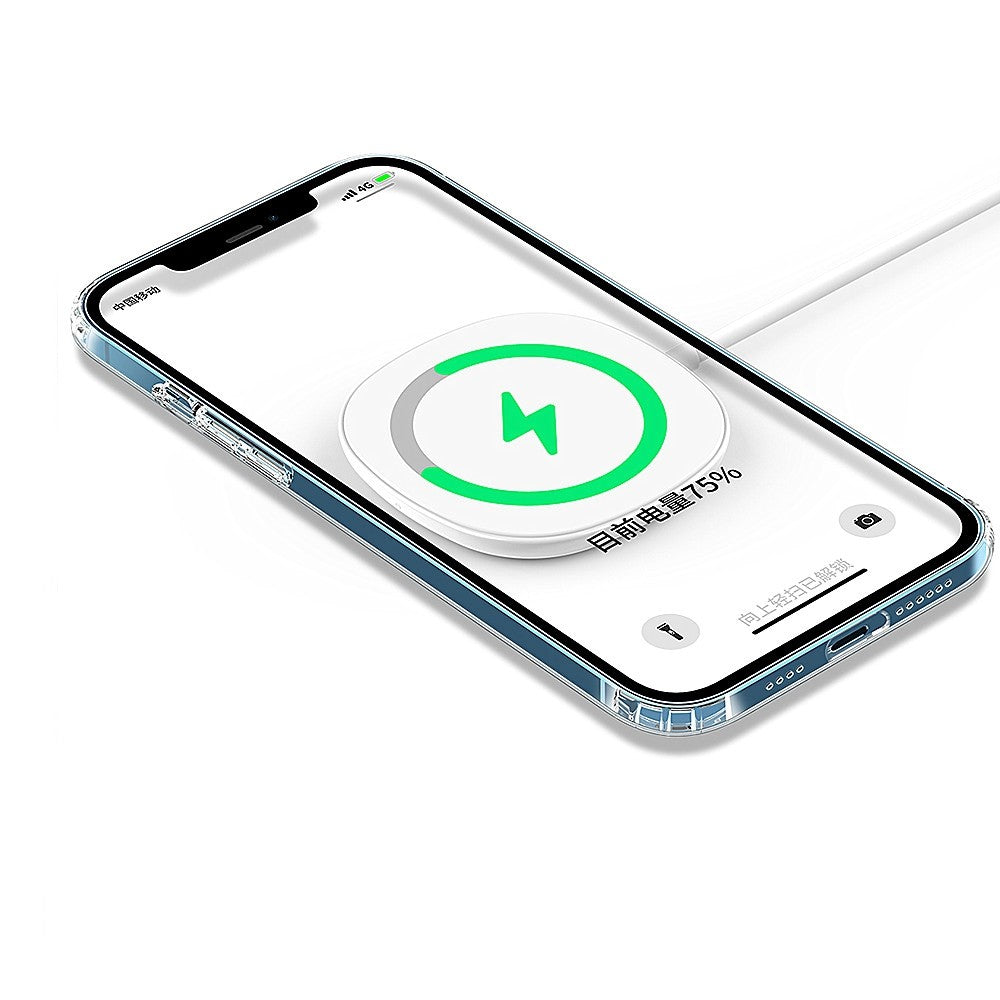 For iPhone 14 Pro 6.1 inch Compatible with MagSafe Clear Phone Case Wear-resistant Acrylic + TPU Hybrid Cover with Magnetic Charging Function