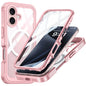 For iPhone 16 Magnetic Case with Tempered Glass Film PC + TPU Full Rugged Phone Cover