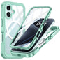 For iPhone 16 Magnetic Case with Tempered Glass Film PC + TPU Full Rugged Phone Cover