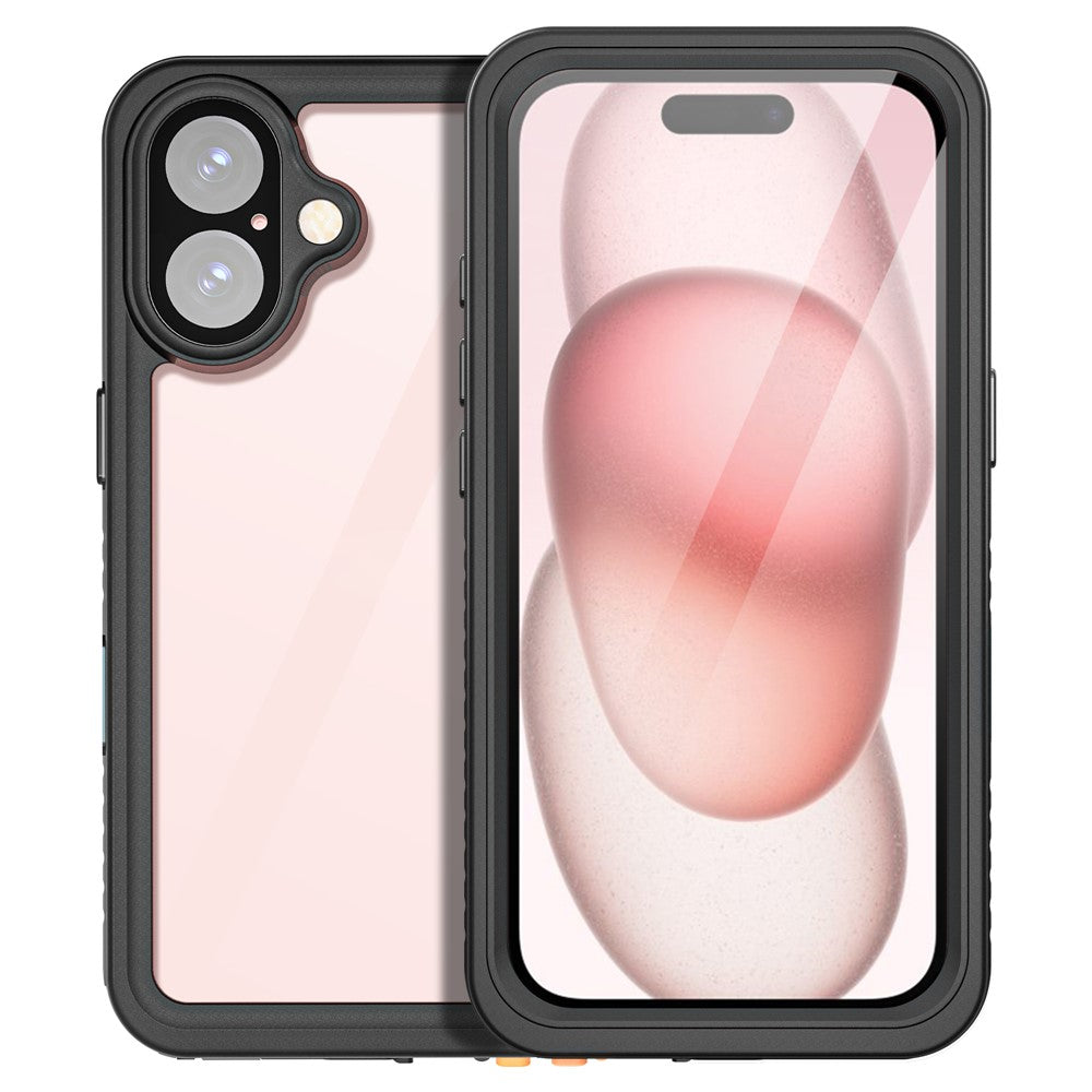 REDPEPPER FS Series For iPhone 16 Cell Phone Case IP68 Waterproof Clear Back Panel Phone Cover