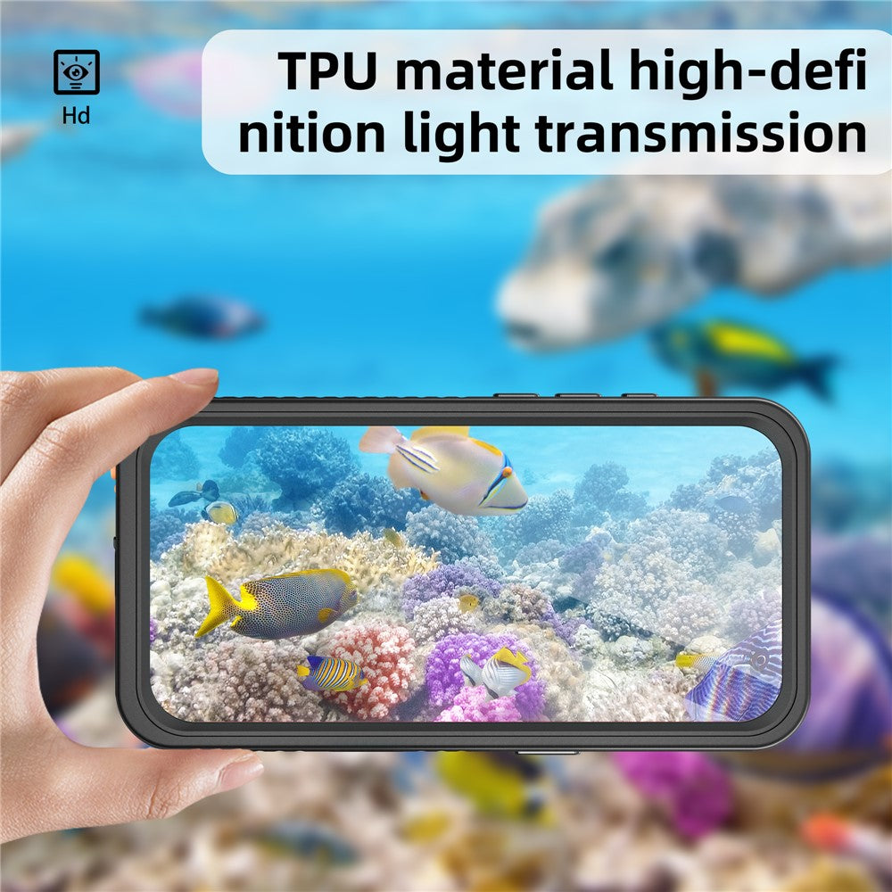 REDPEPPER FS Series For iPhone 16 Cell Phone Case IP68 Waterproof Clear Back Panel Phone Cover