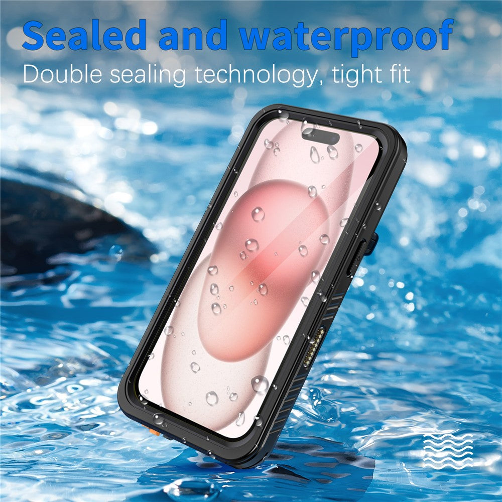 REDPEPPER FS Series For iPhone 16 Cell Phone Case IP68 Waterproof Clear Back Panel Phone Cover