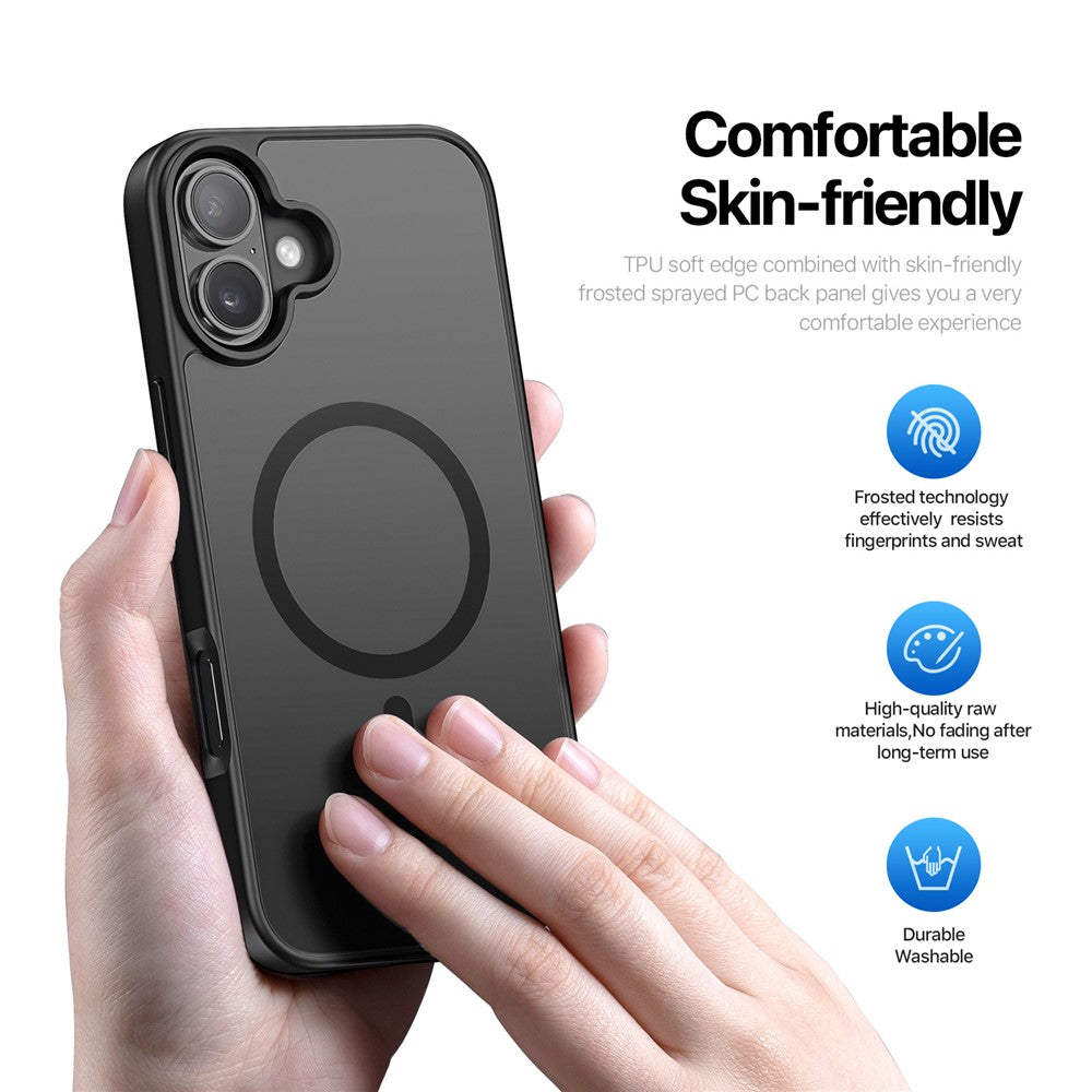 DUX DUCIS Yind Series For iPhone 16 Matte Case Compatible with MagSafe PC+TPU Phone Cover