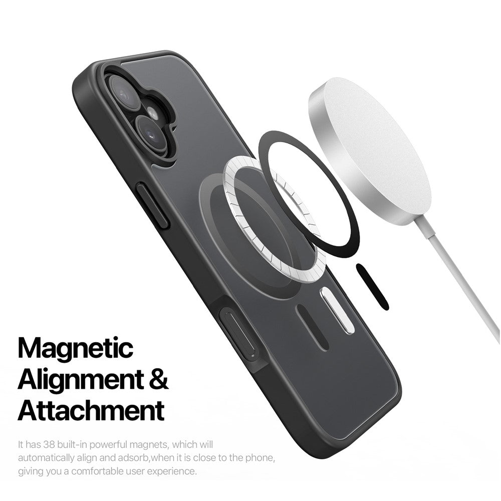 DUX DUCIS Yind Series For iPhone 16 Matte Case Compatible with MagSafe PC+TPU Phone Cover