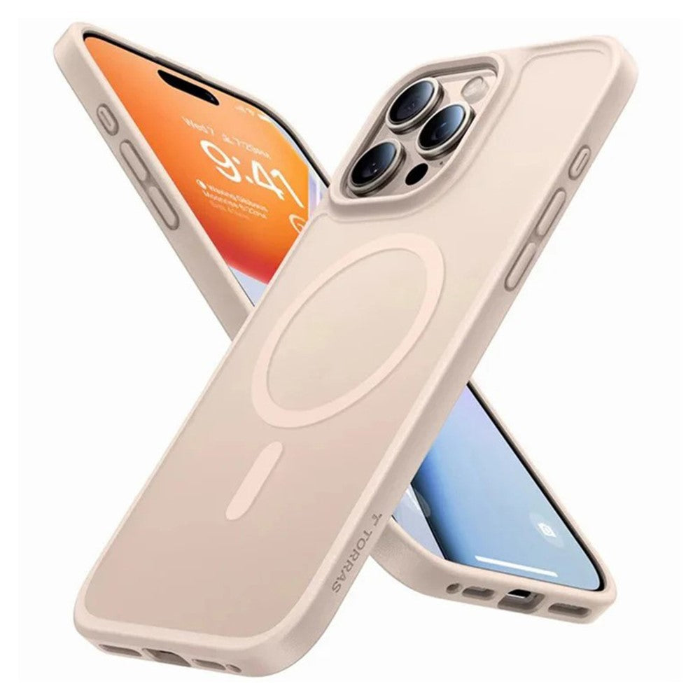 TORRAS Guardian-Mag Series For iPhone 16 Pro Case Compatible with MagSafe Skin-Touch Matte PC+TPU Phone Cover