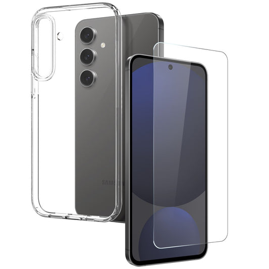 NORTHJO Hülle + Panzerglas für Samsung Galaxy S25 (Unterstützt Fingerabdruck-Entsperrung)