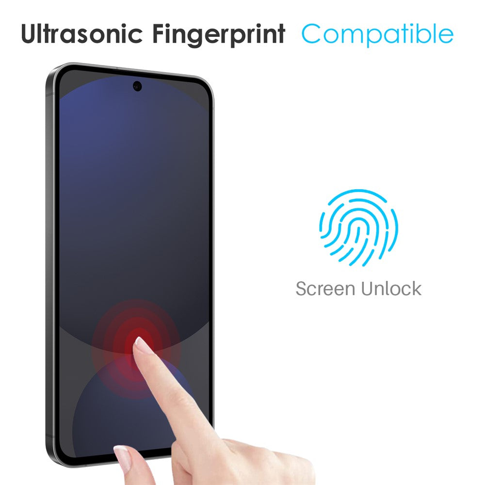 NORTHJO Hülle + Panzerglas für Samsung Galaxy S25 (Unterstützt Fingerabdruck-Entsperrung)