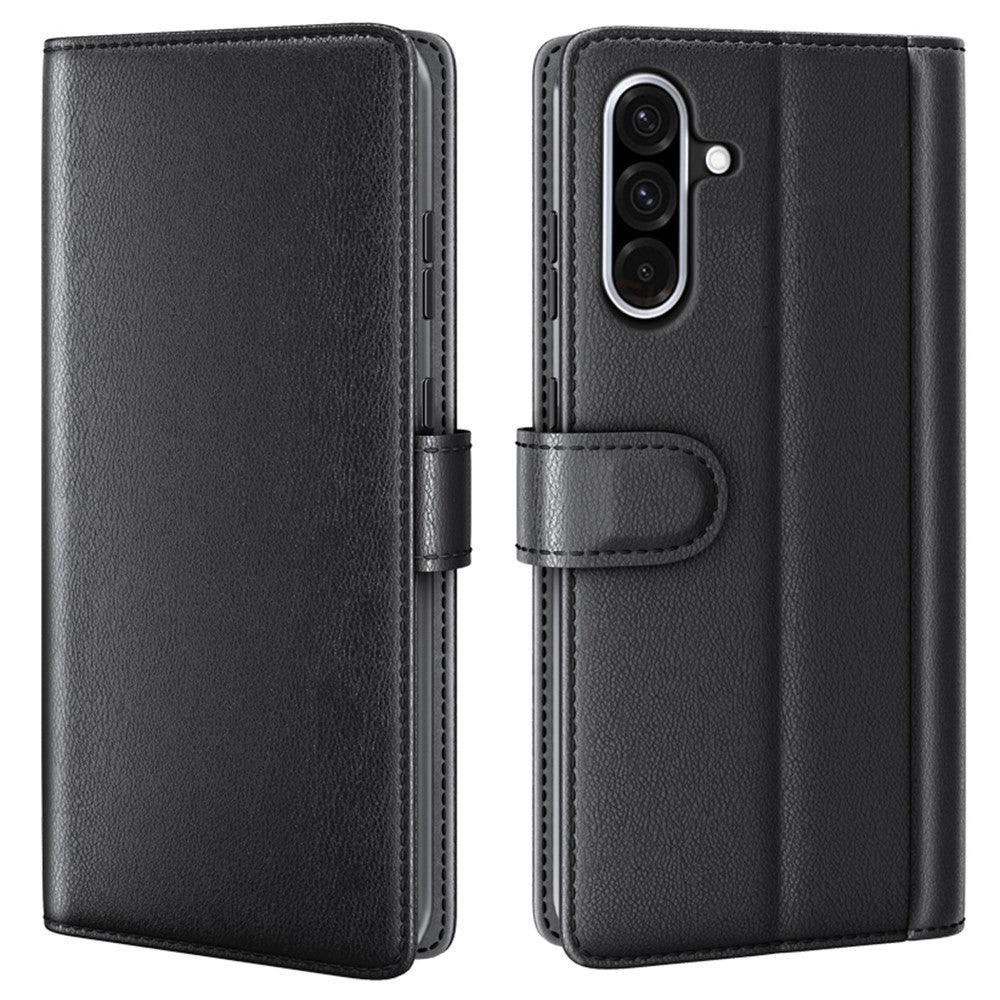 Hülle für Samsung Galaxy A36 5G / A56 5G aus echtem Leder mit Kartenfächern & Standfunktion