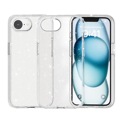 For iPhone 17e / 16e Case Thickened Shockproof TPU + PC Glitter Back Cover