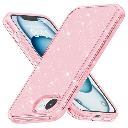 For iPhone 17e / 16e Case Thickened Shockproof TPU + PC Glitter Back Cover