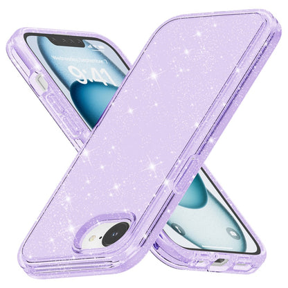 For iPhone 17e / 16e Case Thickened Shockproof TPU + PC Glitter Back Cover