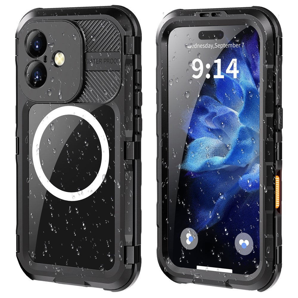 SHELLBOX M Series For iPhone 16 IP68 Waterproof Case Metal Diving Phone Cover Compatible with MagSafe