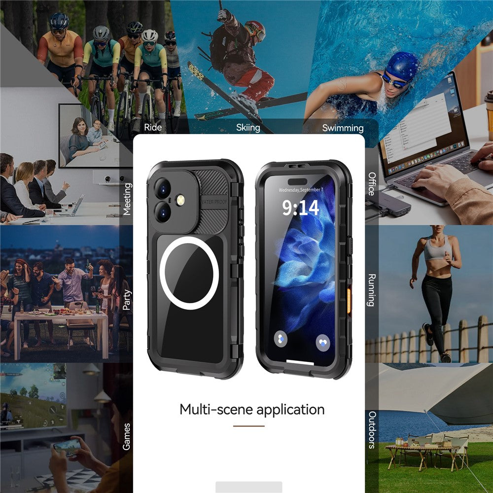 SHELLBOX M Series For iPhone 16 IP68 Waterproof Case Metal Diving Phone Cover Compatible with MagSafe