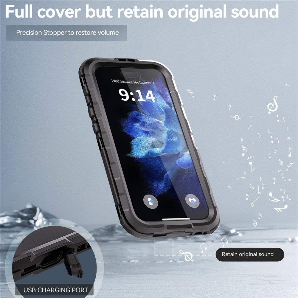 SHELLBOX M Series For iPhone 16 IP68 Waterproof Case Metal Diving Phone Cover Compatible with MagSafe