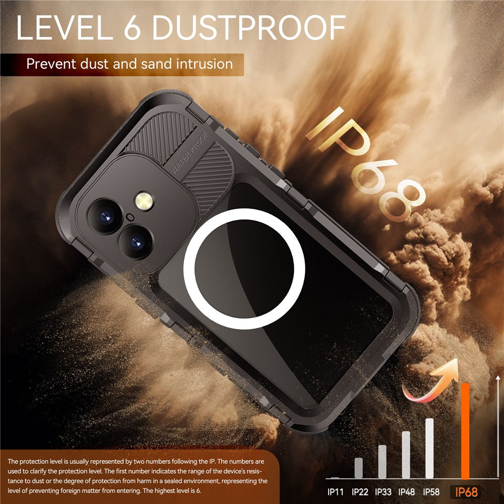 SHELLBOX M Series For iPhone 16 IP68 Waterproof Case Metal Diving Phone Cover Compatible with MagSafe