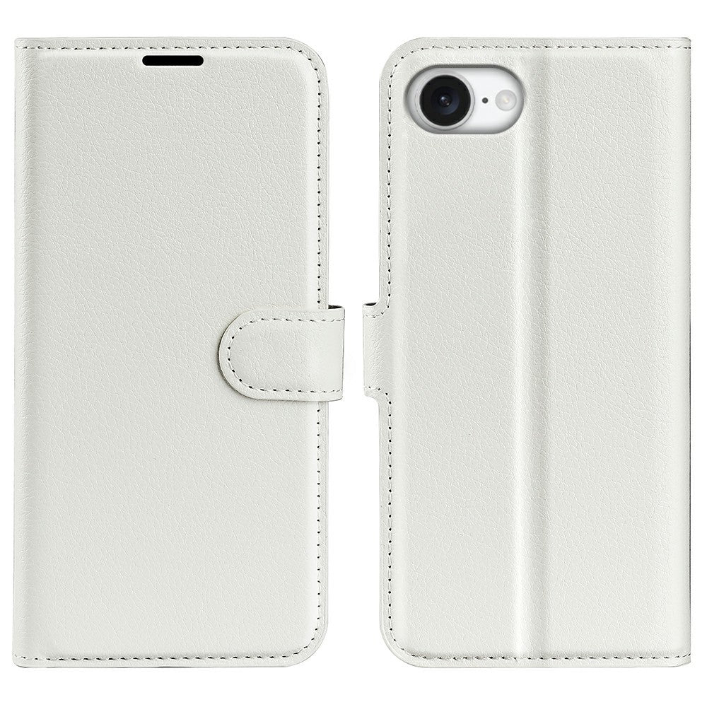 For iPhone 17e / 16e Case Litchi Texture Shockproof Leather Wallet Phone Cover