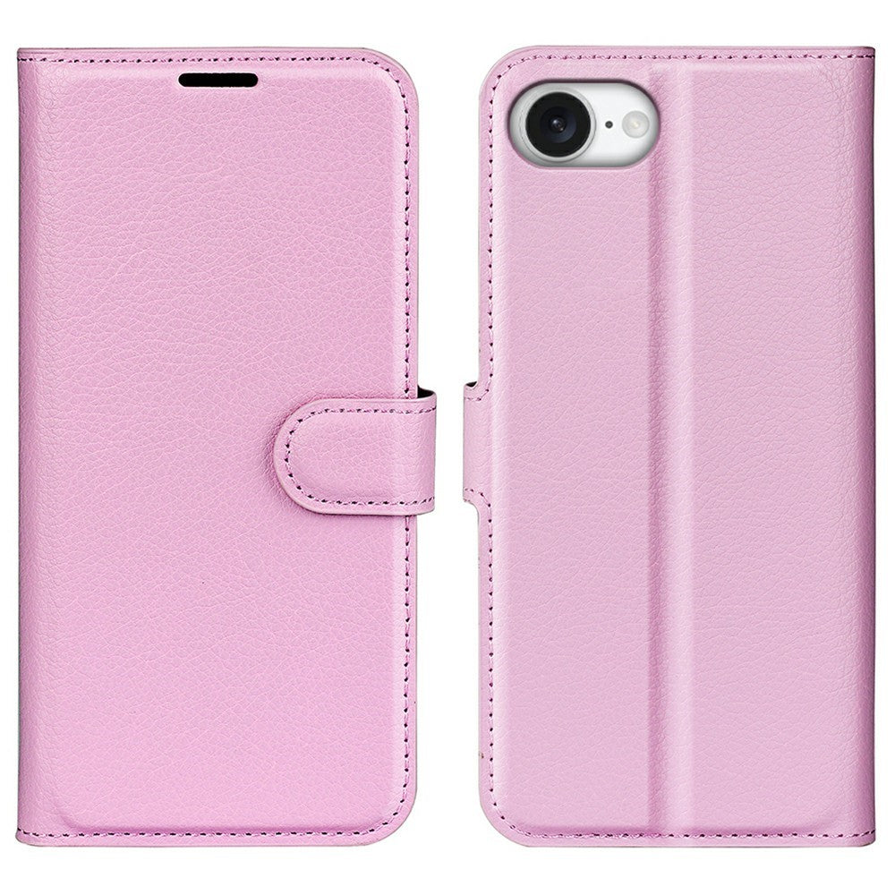 For iPhone 17e / 16e Case Litchi Texture Shockproof Leather Wallet Phone Cover