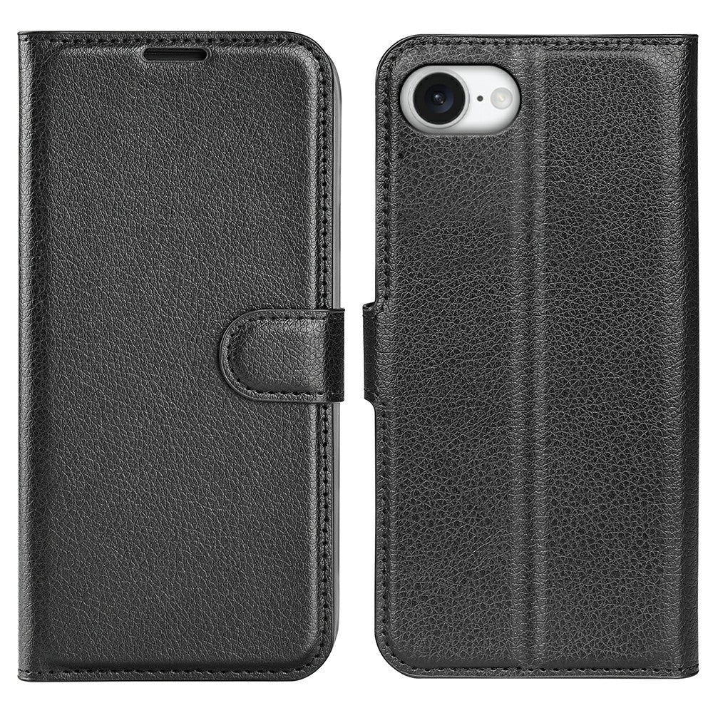 For iPhone 17e / 16e Case Litchi Texture Shockproof Leather Wallet Phone Cover