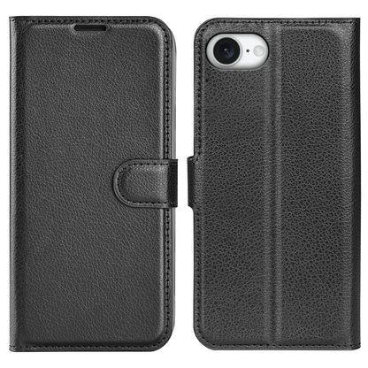 For iPhone 17e / 16e Case Litchi Texture Shockproof Leather Wallet Phone Cover