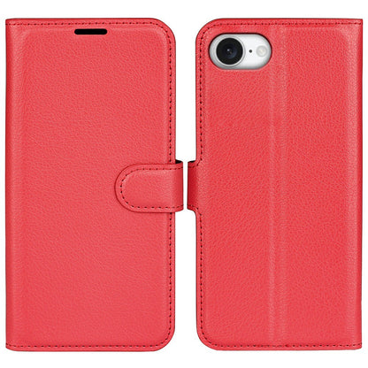 For iPhone 17e / 16e Case Litchi Texture Shockproof Leather Wallet Phone Cover