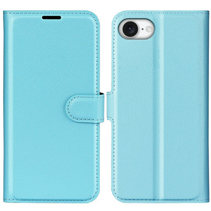 For iPhone 17e / 16e Case Litchi Texture Shockproof Leather Wallet Phone Cover