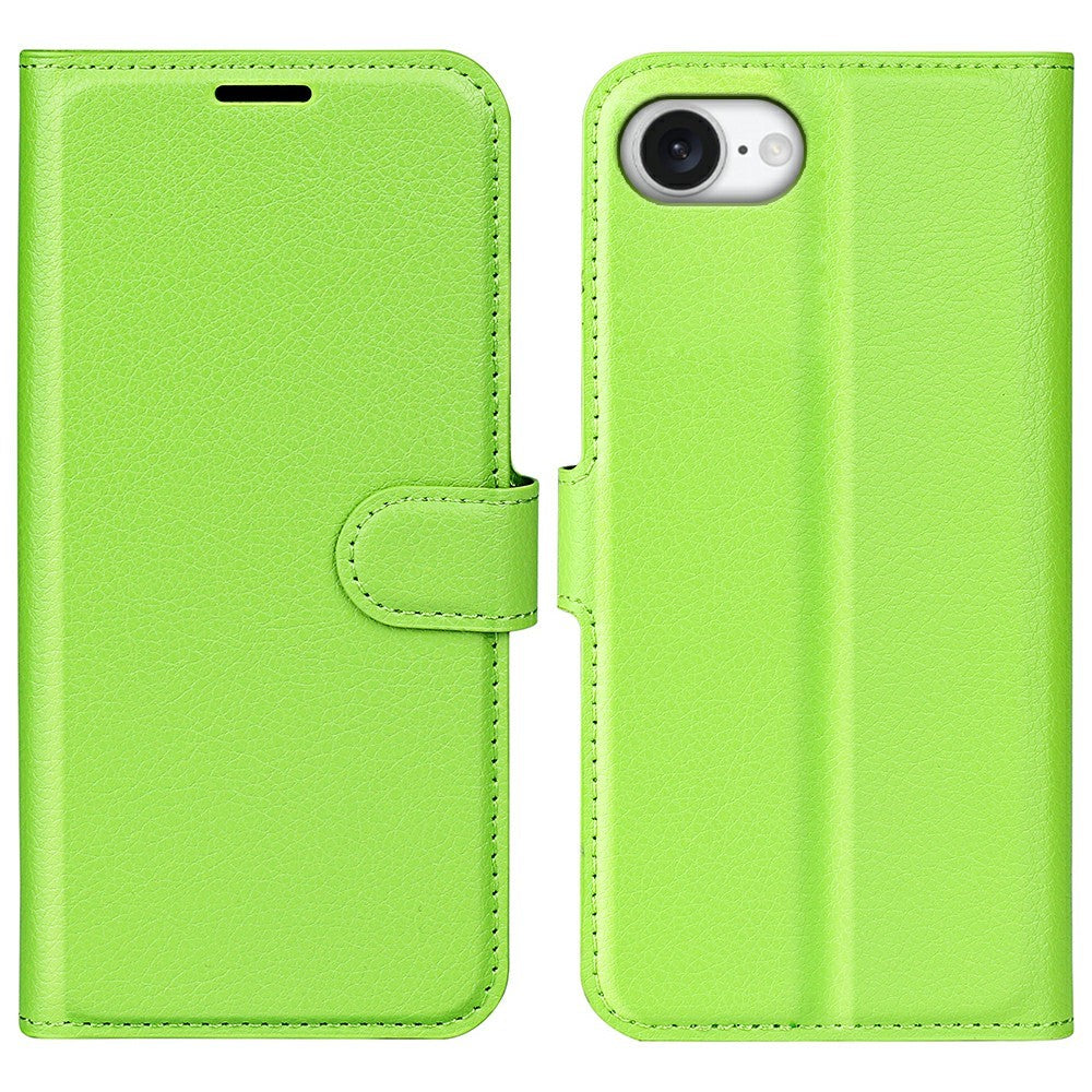 For iPhone 17e / 16e Case Litchi Texture Shockproof Leather Wallet Phone Cover