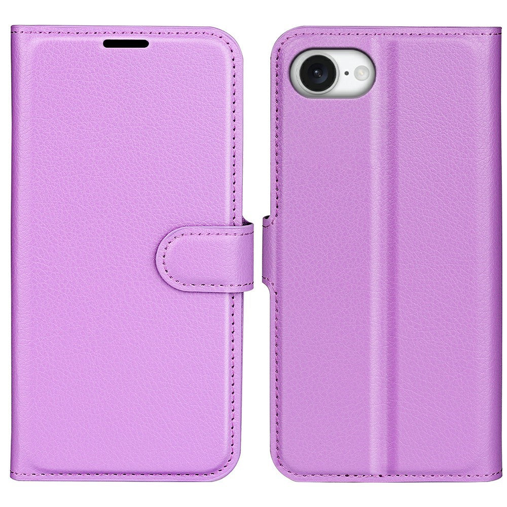 For iPhone 17e / 16e Case Litchi Texture Shockproof Leather Wallet Phone Cover