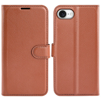 For iPhone 17e / 16e Case Litchi Texture Shockproof Leather Wallet Phone Cover
