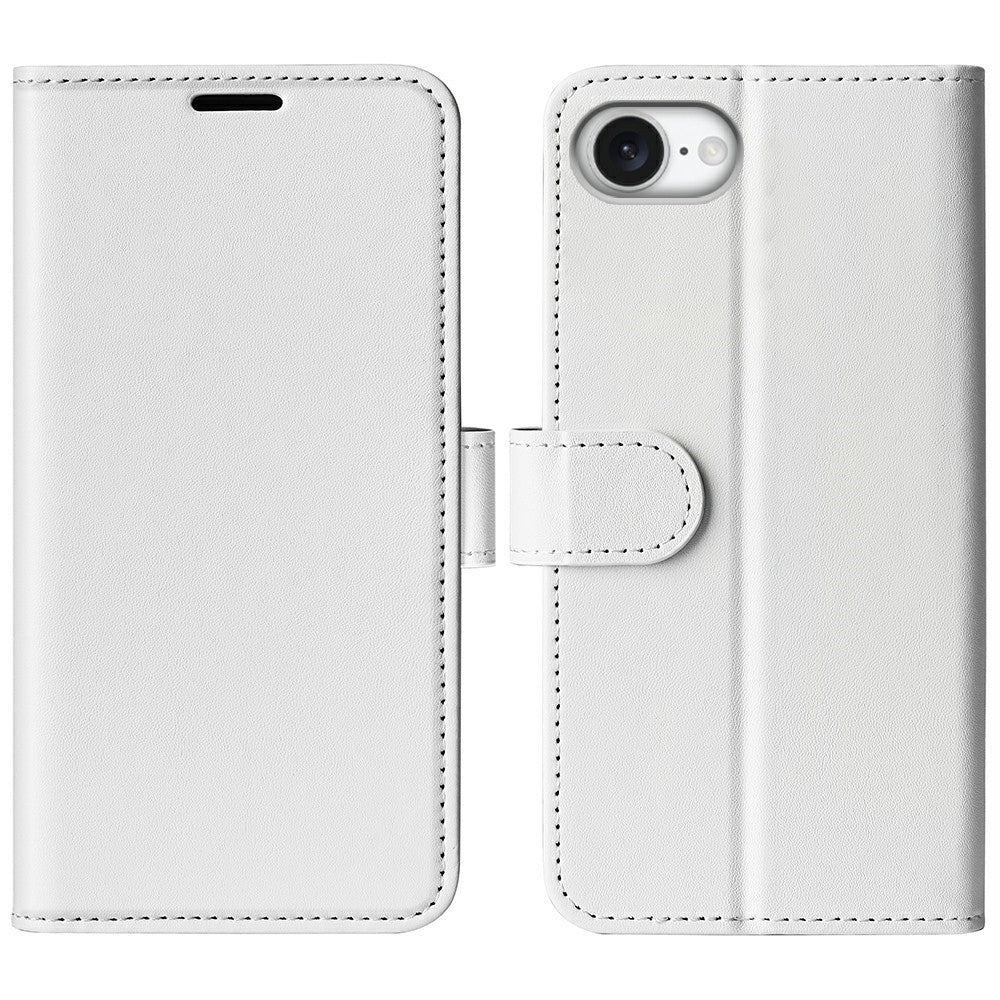 For iPhone 17e / 16e Wallet Case Crazy Horse Texture Stand Leather Phone Cover