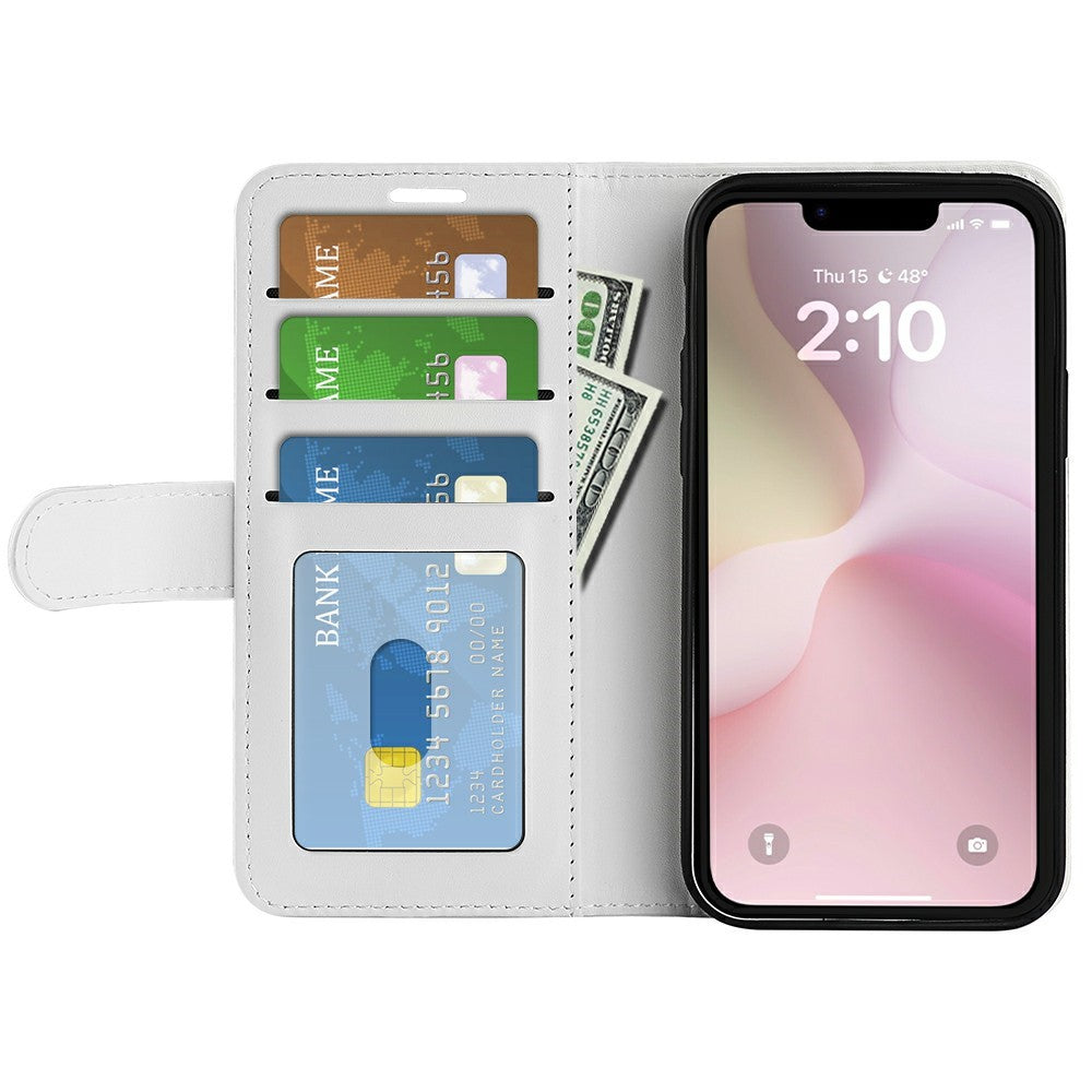 For iPhone 17e / 16e Wallet Case Crazy Horse Texture Stand Leather Phone Cover