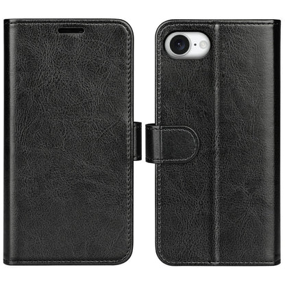 For iPhone 17e / 16e Wallet Case Crazy Horse Texture Stand Leather Phone Cover