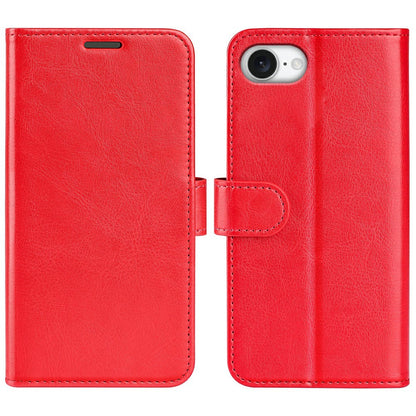 For iPhone 17e / 16e Wallet Case Crazy Horse Texture Stand Leather Phone Cover