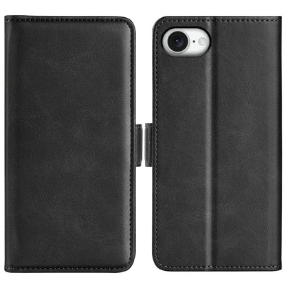 For iPhone 17e / 16e Stand Case Calf Texture Leather Wallet Phone Cover