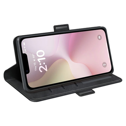 For iPhone 17e / 16e Stand Case Calf Texture Leather Wallet Phone Cover