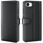 For iPhone 17e / 16e Case Genuine Split Leather Phone Cover with Wallet Stand