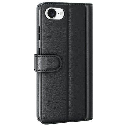 For iPhone 17e / 16e Case Genuine Split Leather Phone Cover with Wallet Stand