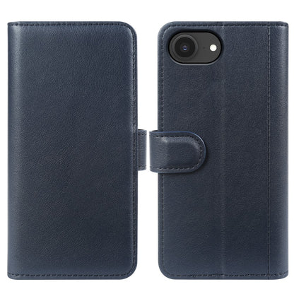 For iPhone 17e / 16e Case Genuine Split Leather Phone Cover with Wallet Stand