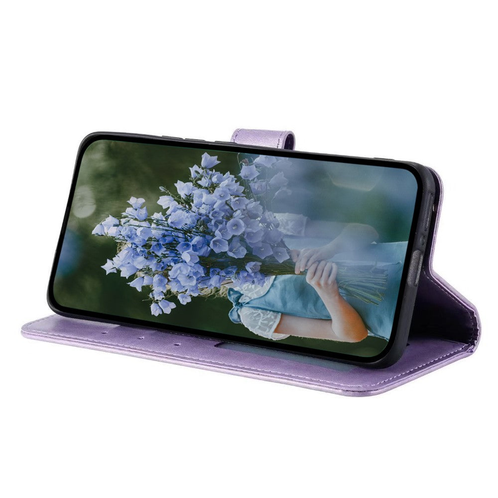 For iPhone 17e / 16e Stand Case Imprinted Totem PU Leather Wallet Phone Cover