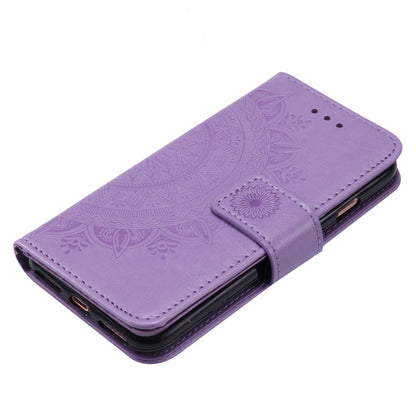 For iPhone 17e / 16e Stand Case Imprinted Totem PU Leather Wallet Phone Cover