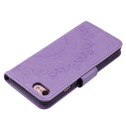 For iPhone 17e / 16e Stand Case Imprinted Totem PU Leather Wallet Phone Cover