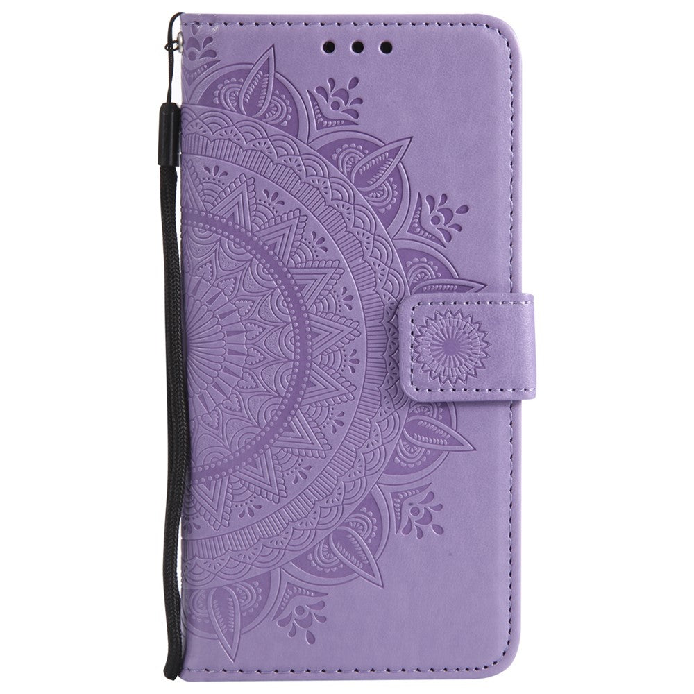 For iPhone 17e / 16e Stand Case Imprinted Totem PU Leather Wallet Phone Cover