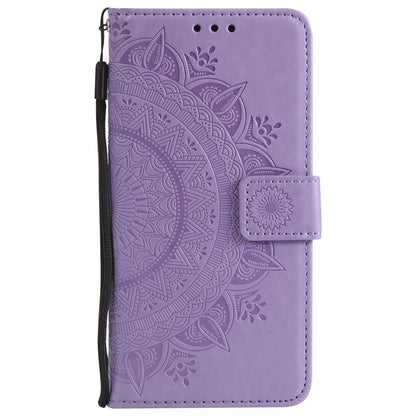 For iPhone 17e / 16e Stand Case Imprinted Totem PU Leather Wallet Phone Cover